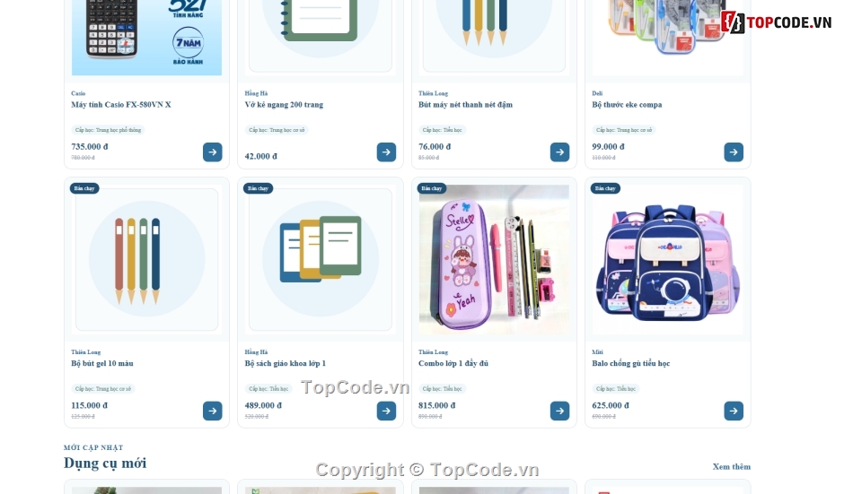 học tập,website học tập,web bán dụng cụ